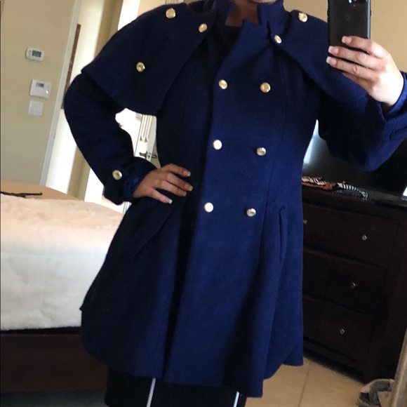 SOLD!!!!BEBE winter blue jacket size Large - Picture 2 of 5